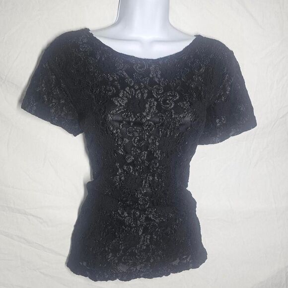 Black whimsigothic gothic lace top - Picture 1 of 4